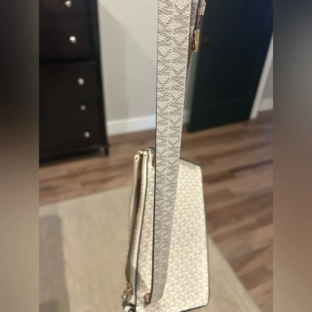 Michael Kors Monogram Wristlet with Gold Chain - Picture 3 of 4